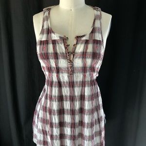 Free People size 6 summer plaid top